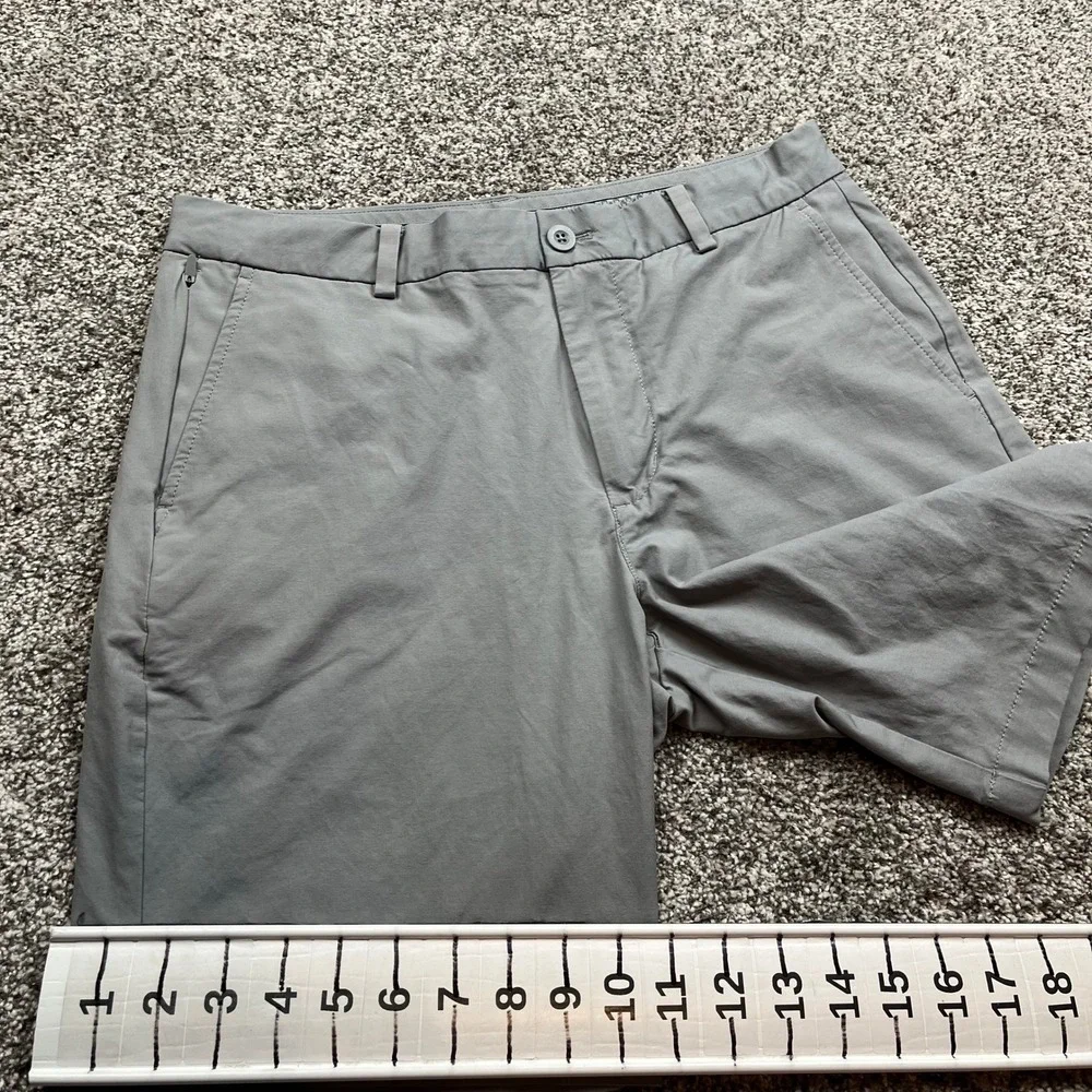 Vineyard Vines Jim Nantz Golf Shorts Mens 32 Gray Stretch Flat Front Performance